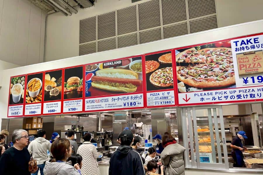 Japan Costco Food Court Menu